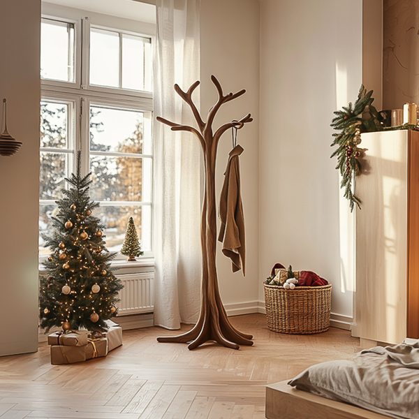 Rustic Tree Branch Coat Rack